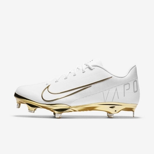 Crampon Baseball Nike Lunar Vapor Ultrafly Elite 3 Blanche 6071-358 White/Metallic Gold/Smoke Grey/Metallic Silver Homme | QQI-60886572